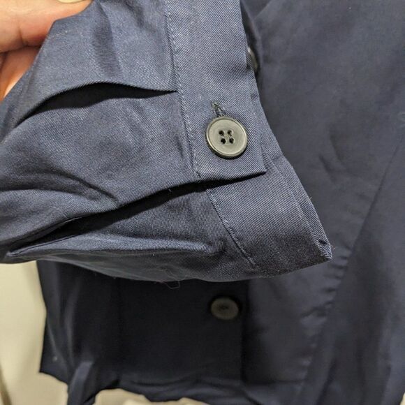 FRANK and Oak | Navy V-Neck Button Down Shirt - Picture 11 of 11